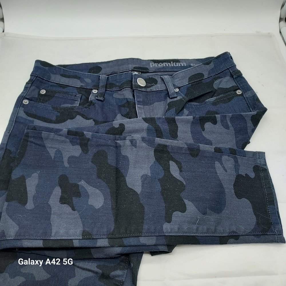 Gap Premium Super Skinny Jeans Blue Black Camo Camouflage 10/30R S/543887